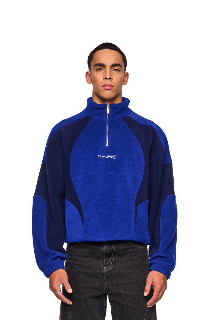 Blue half best sale zip fleece