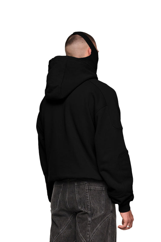 Discreet Mask Hoodie Black 