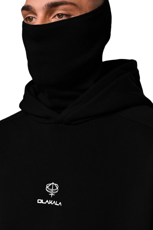 Discreet Mask Hoodie Black 