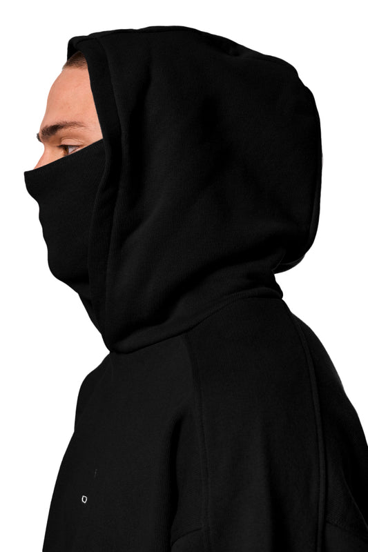 Discreet Mask Hoodie Black 