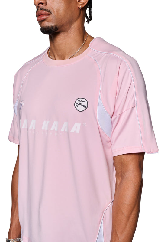 OLAKALA Third Shirt mit Mesh-Einsätzen und OLAKALA Logo, unisex, reguläre Passform, zeigt Stickerei und Rubber Patch auf der Brust.