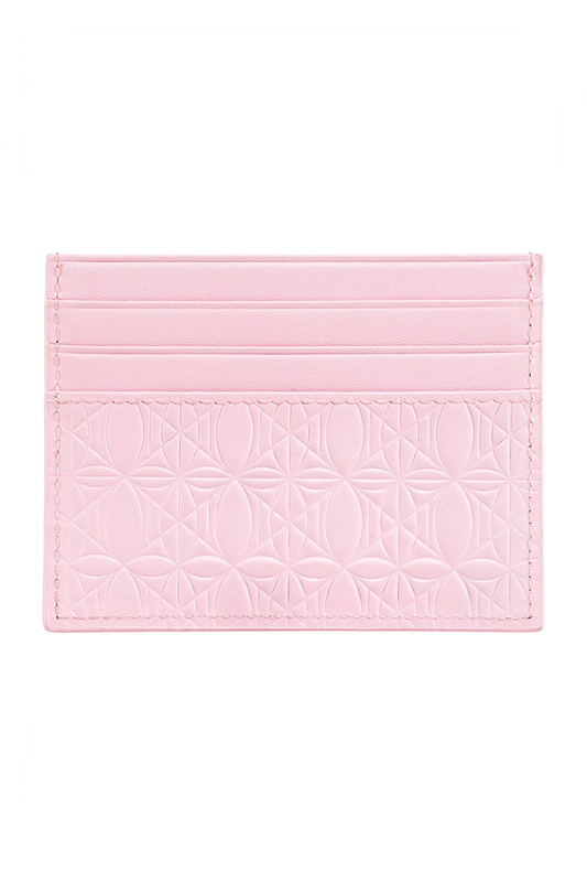 CC Leather Monogram Cardholder Pink