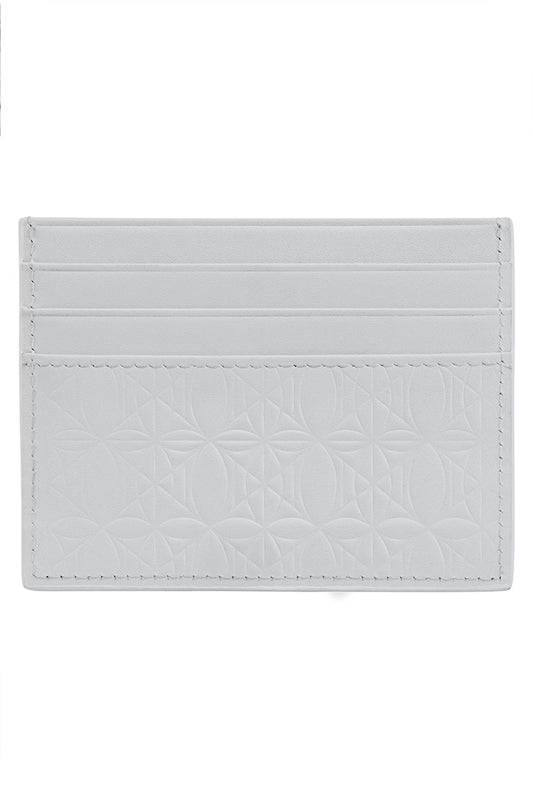 CC Leather Monogram Cardholder Gray