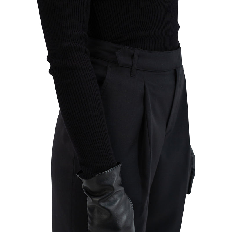  XIALON Women's Dress Split Hem Pants (Color : Black, Size :  Medium) : Clothing, Shoes & Jewelry